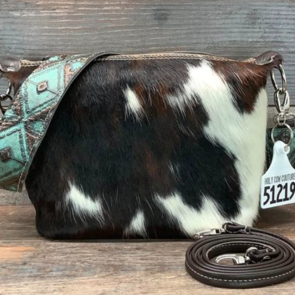 New Holy Cow Couture One Of A Kind Designer Handbag! Shoulder or crossbody optio